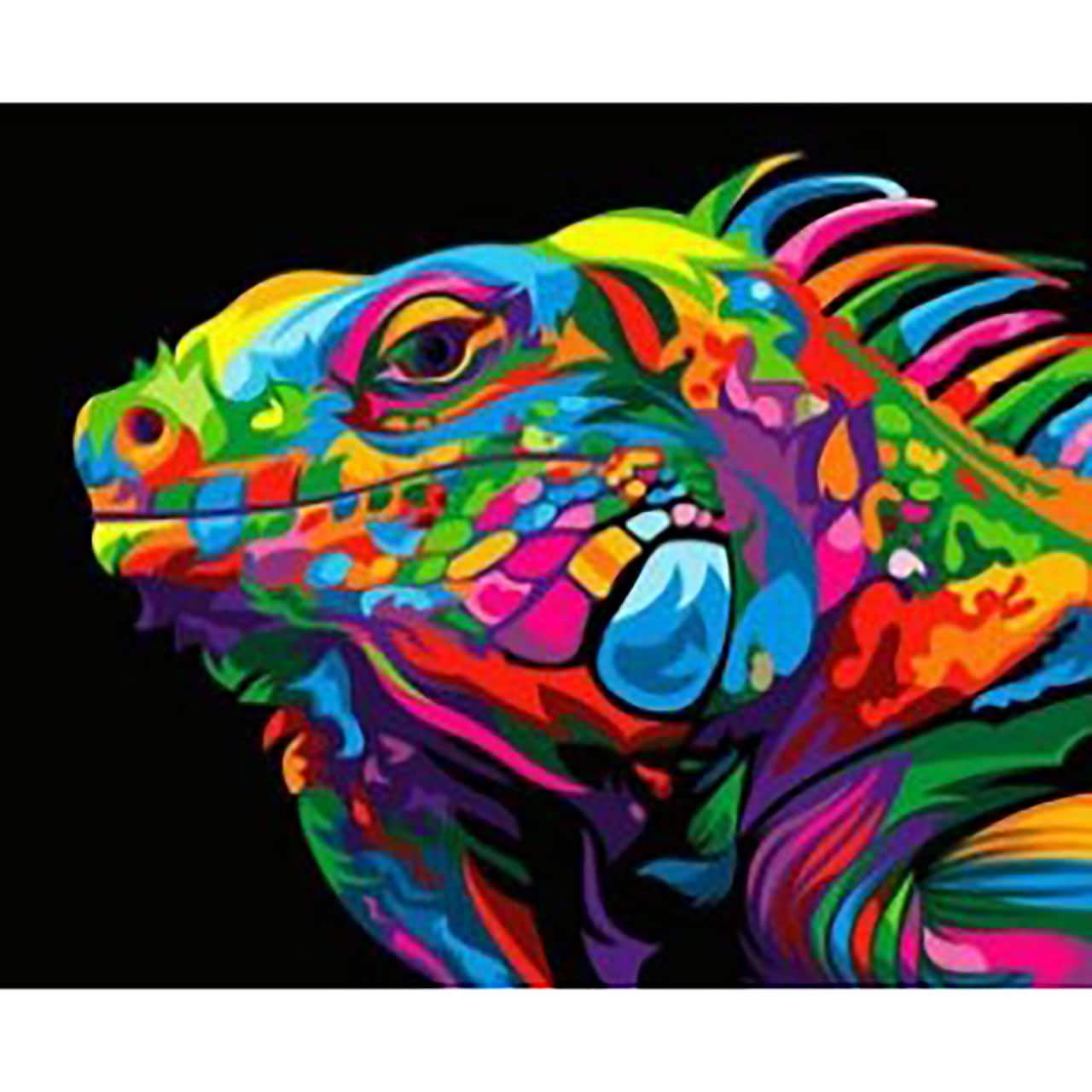 Sparkly Selections Colorful Iguana Diamond Painting Kit, Round Diamonds